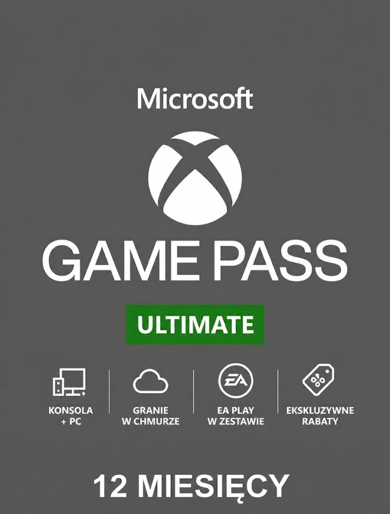 SUBSKRYPCJA XBOX GAME PASS ULTIMATE 12 MIESIĘCY - BEZ VPN